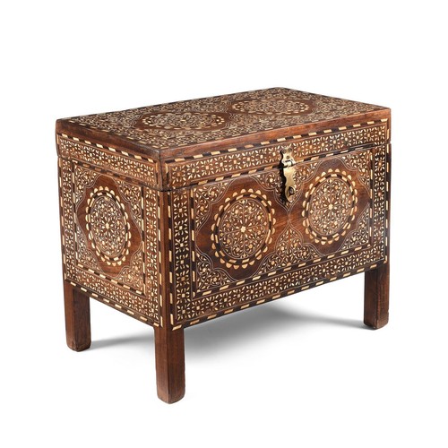 Wooden Chest Trunk Vintage Bone Inlay Trunk Box Storage Trunk Farmhouse Handmade - Picture 5 of 20
