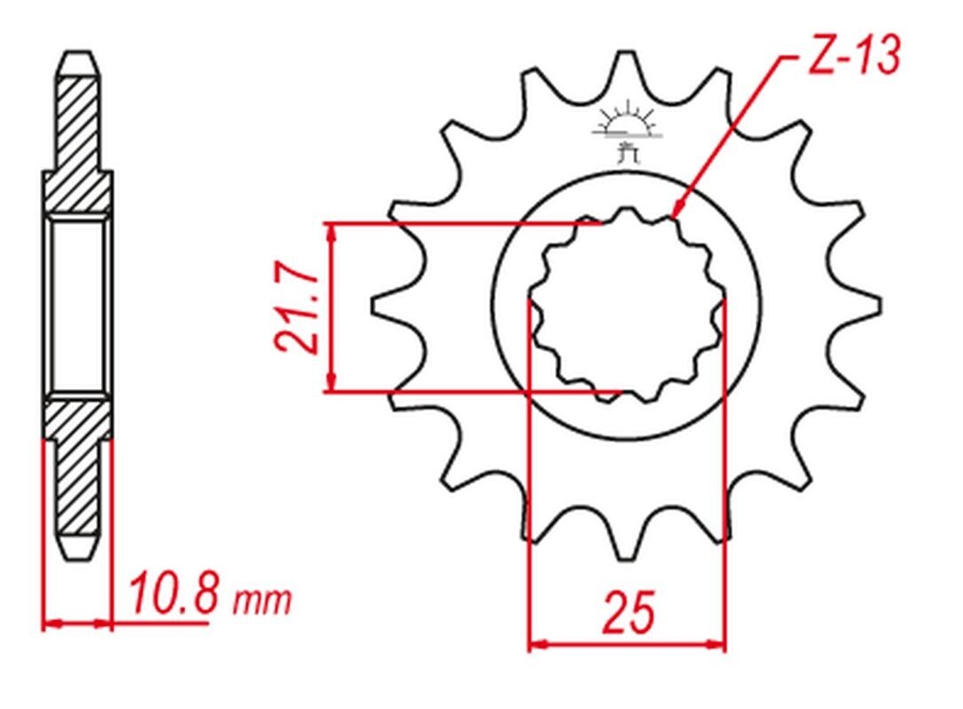 Pignon avant 14 dents pour corriger le manque de couple en sortie de courbe sur YZF R6