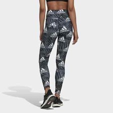adidas Womens Training Logo 7/​8 Tight Leggings Black/​White