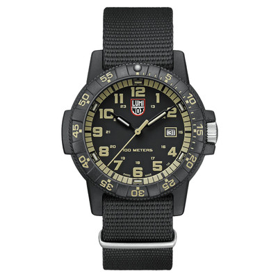 Luminox Leatherback SEA Turtle Giant 44mm CARBONOX Black Case with Black Webbing