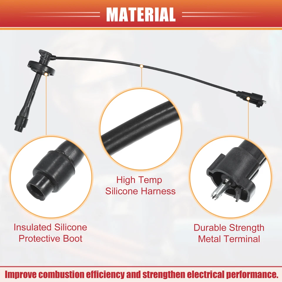 Pack of 4 for Toyota Corolla 1998-2002 Spark Plug Ignition Coil Harness Cable - Image 4 of 4