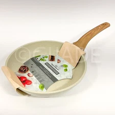 Natural Elements Woodstone 9.5" Nonstick Frying Pan Skillet Beige New