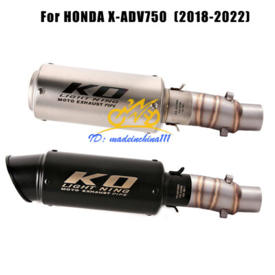 For Honda X-ADV750 2018-2022 Exhaust System Muffler Tips Slip On Mid Link Pipe