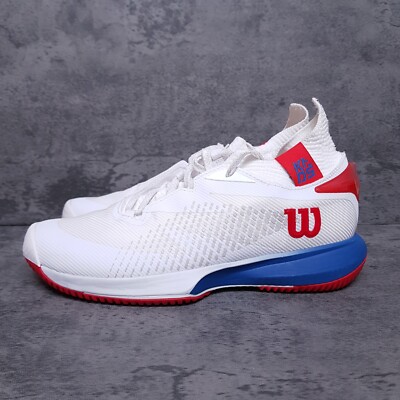 WILSON KAOS Rapide SFT Tennis Shoes Mens 7.5 USA White Red blue