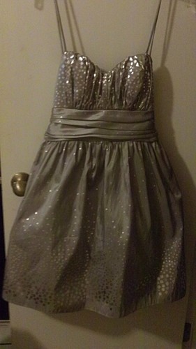 Junior's silver special occasion dress by WindsorStore.com size 9/10 NWT formal - Bild 4 von 8