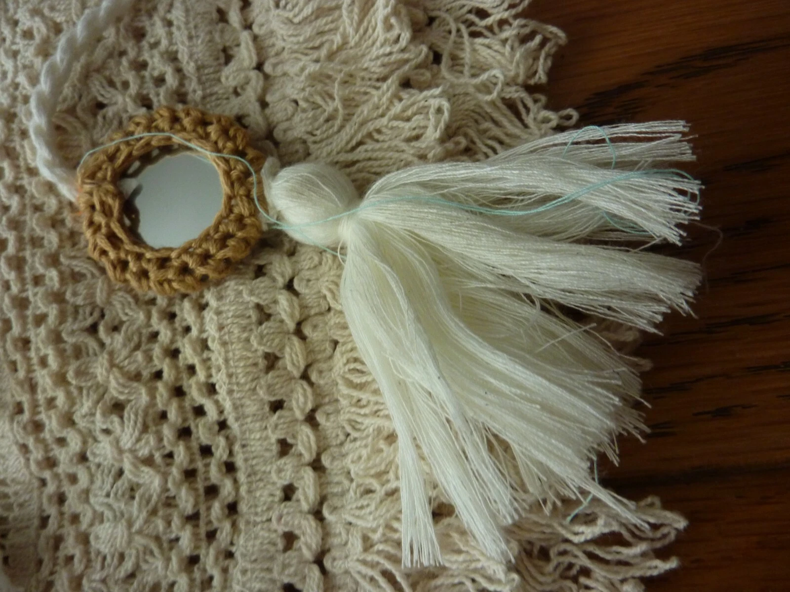 OFF WHITE ABITO GUADALUPE DESIGN SAVANA OCCHIELLO RICAMATO BIANCO SPORCO S