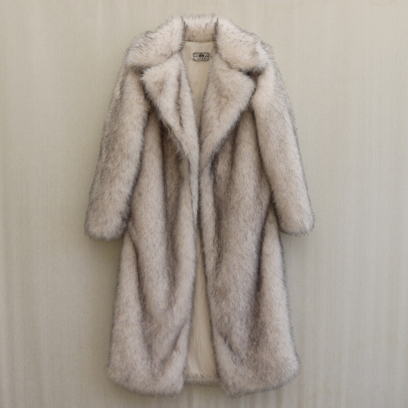Men Winter Imitation Mink Fur Detachable Liner Thick Imitation Fur Jacket