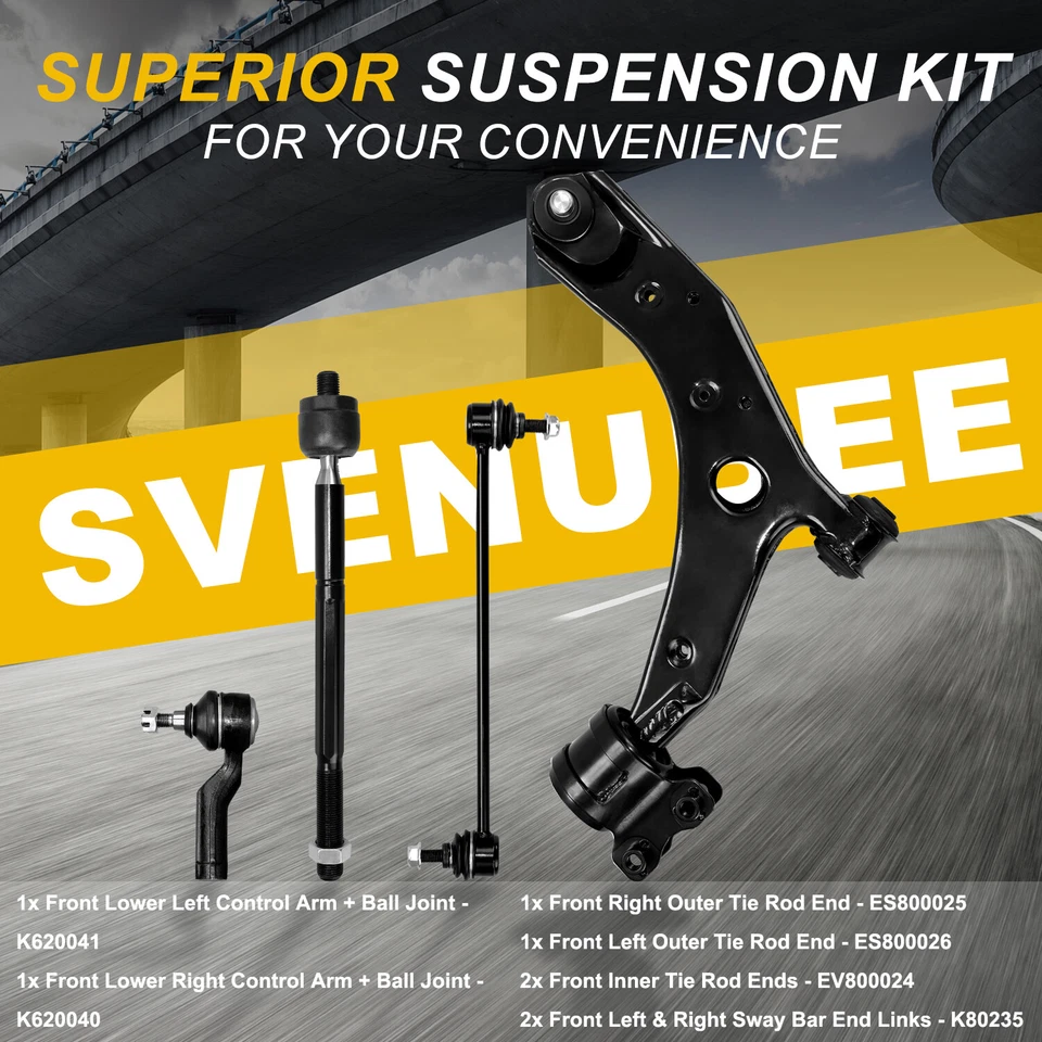 Juego de 8 barras estabilizadoras de rótula de brazo de control inferior delantero para Mazda 3 Mazda 5 Foto 4 de 4