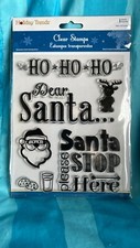 Holiday Trenz Clear Stamps Santa Clause Christmas Holiday Theme - New