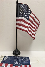 American Flag with stand for your Desk  6"X 9"   (Made in USA)