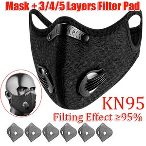3/4/5 layers Breathable Air Cleaer Carbon Filter10pcs &5pc Washable Face Covern