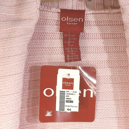 OLSEN Europe Pink Boheme 506 wrap front SWEATER Size 44 (Large) NEW w/ Tags! - Picture 2 of 8