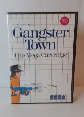 Gangster Town Mega Cartridge Sega Master System SMS Video Game in Case