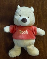 Disney Baby Winnie The Pooh 9  Plush Satin Crinkle Ears Sewn Eyes Stuffed Toy