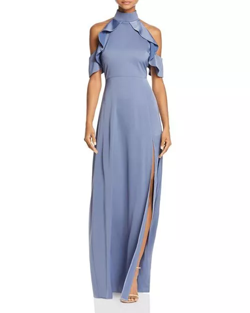 Aqua cold top shoulder dress