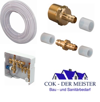 Uponor Rohr minitec Comfort PEX-Ring Kupplung Übergangsnippel Folienelement