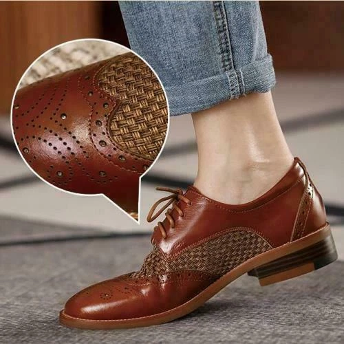 Womens oxford deals leather shoes