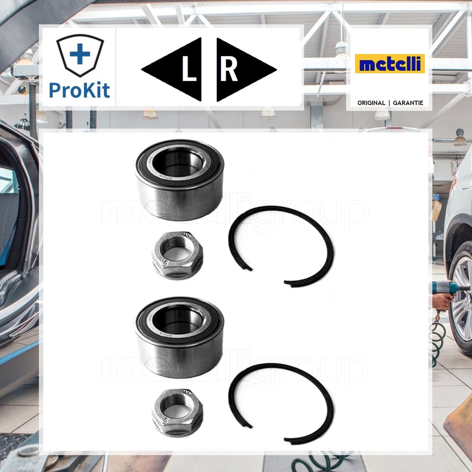 2x ORIGINAL® Metelli Radlagersatz Vorne für Opel CROSSLAND X / CROSSLAND