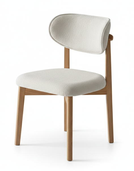 Stilvoller WeißEr Polsterstuhl EsszimmerstüHle Designer Holzgestell-image
