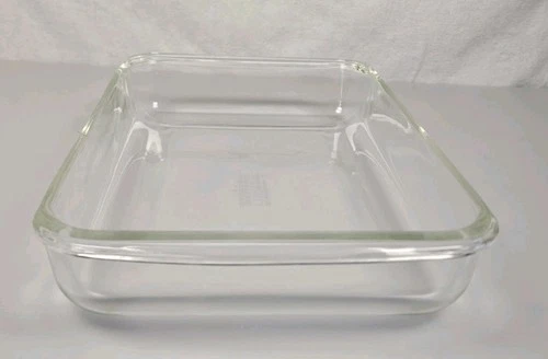 Vintage PYREX 232 Clear Glass 11 x 7 x 2" Casserole Dish 2L w/handles shallow