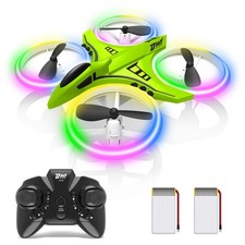 Mini Drone for Crash Proof LED Night Lights Key Take Off Landing Flips RC Rem...