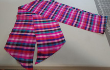 Vintage Long 88" Oblong Bright Checkered Scarf