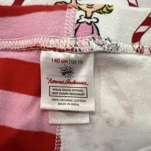The Grinch Who Stole Christmas Cindy Lou Who Pajamas by Hanna Andersson sz 10 - Picture 3 of 4