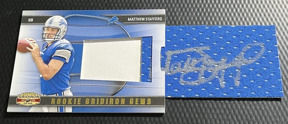 2009 Matthew Stafford Lions 98/100 Donruss Gridiron Gems Auto RC Jersey #203 - Image 2 of 4
