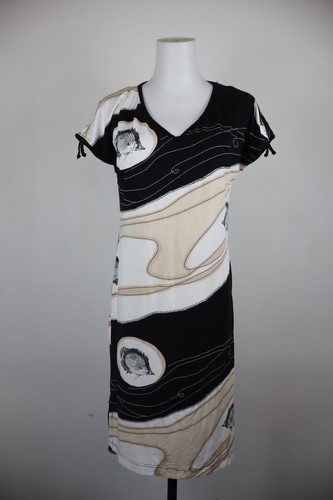 Pierre Cardin, Pierre Cardin Colorblock Midi Vintage Dress, Short Sleeve V-Neck, Size M