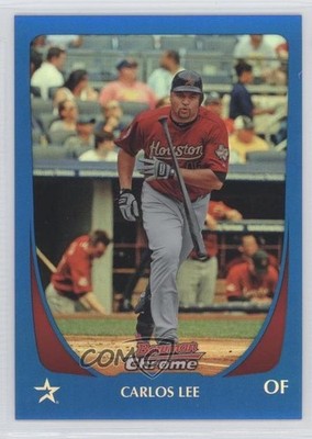 2011 Bowman Chrome Blue Refractor 33/150 Carlos Lee #29 0a1