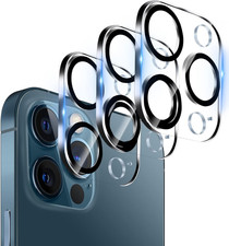 3 X Protector Pantalla Vidrio Templado Para Lente De Camara Iphone 12 Pro Max