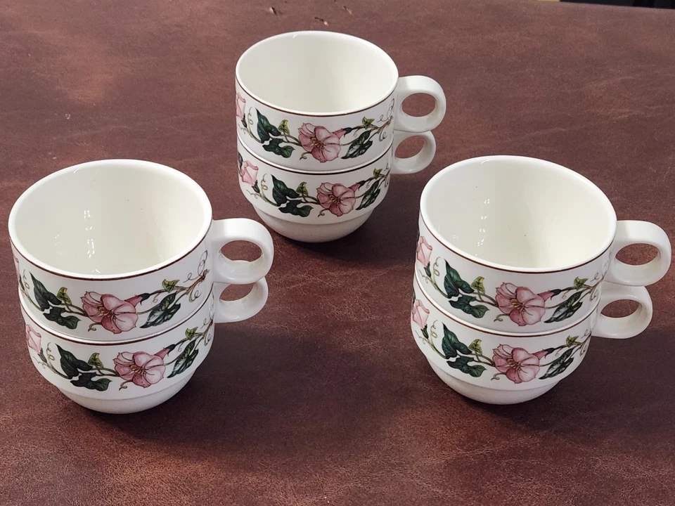 De colección 6 tazas y platillos Palermo tamaño mediano apilables Cappachino VILLEROY & BOCH Foto 3 de 4