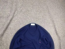 Vintage 80-90's Pringle Sports Scotland Pure Wool Dark Blue Knit Sweater