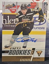 17-18 UD CHL Egor Sokolov Star Rookie Autographed 🚨🚨🚨 Ottawa Senators 