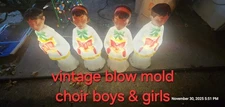 Vintage Empire Carolers 2 Choir Boys and 2 Girls Christmas Blow Mold 36in Tall