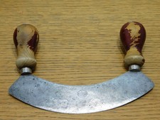 MONTANA vintage HACHOIR COUPERET lune BERCEUSE couteau Mezzaluna Rocker BLADE US