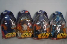 Lot of 4 2004 Revenge of the Sith Figures Droid R4-G9 Ayala Secura Guard