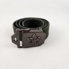 BSA Adjustable Web Belt And Buckle Size Large Green Boy Scouts America