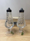 Vtg WATERFORD CRYSTAL  6-1/8  Salt & Pepper Shaker Set IRELAND 145-859 w/ Box