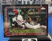 2025 Topps Chrome Elly De La Cruz #174 Image Variation Black Speckle 10/10 Reds