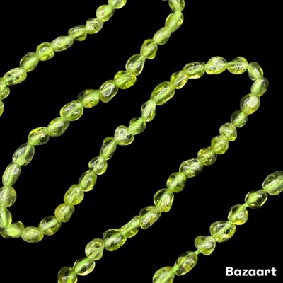 40ct Peridot - kleine Nuggets (ca. 4x5-4x7mm) 38cm Strang