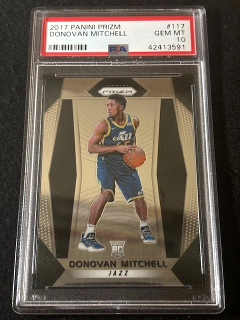 2017 Panini Prizm Donovan Mitchell Rookie #117 PSA 10 GEM MT Cleveland Cavaliers