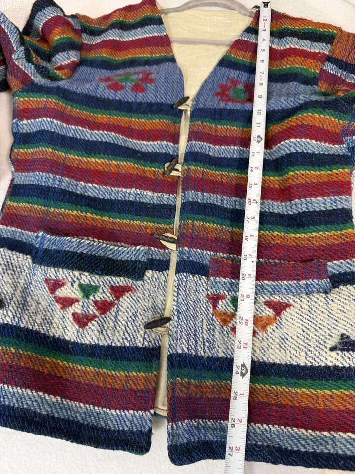 Cárdigan Suéter Tejido Suroeste Azteca Desierto Boho Tribal Para Hombre Pequeño Foto 2 de 4