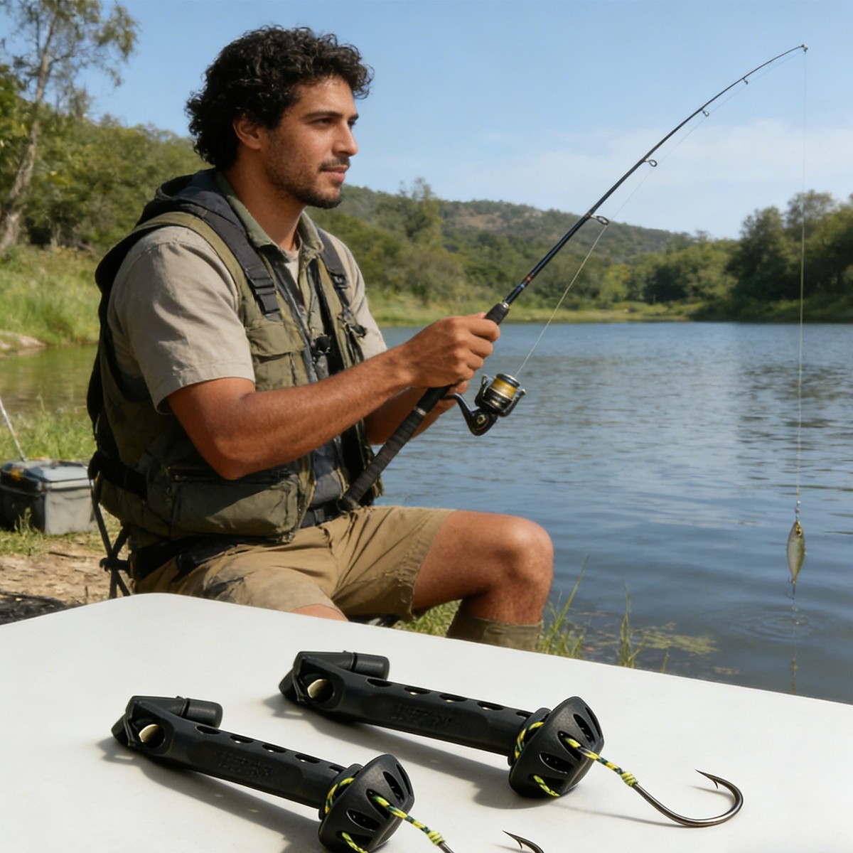 easy fishing hook threader 3 in 1 Knot Tying Tool The Small Fly and Hook Threader is ideal for tying tippet to small fly hooks (size #14 and smaller) Fly Fishing Hook Eye Threader