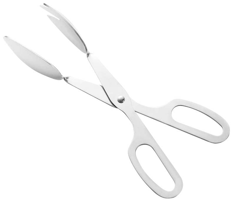 Pinzas o tangas para ensaladas para cocinar, acero inoxidable premium de alta resistencia plateado