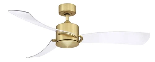 52" Fanimation Sculptaire Satin Brass LED Ceiling Fan with Remote - Picture 3 of 9