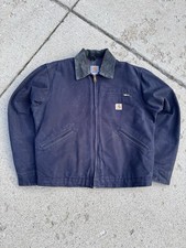 Vintage Carhartt Detroit J01 DNY Dark Navy Jacket Size 42 Medium Large, J97 J001
