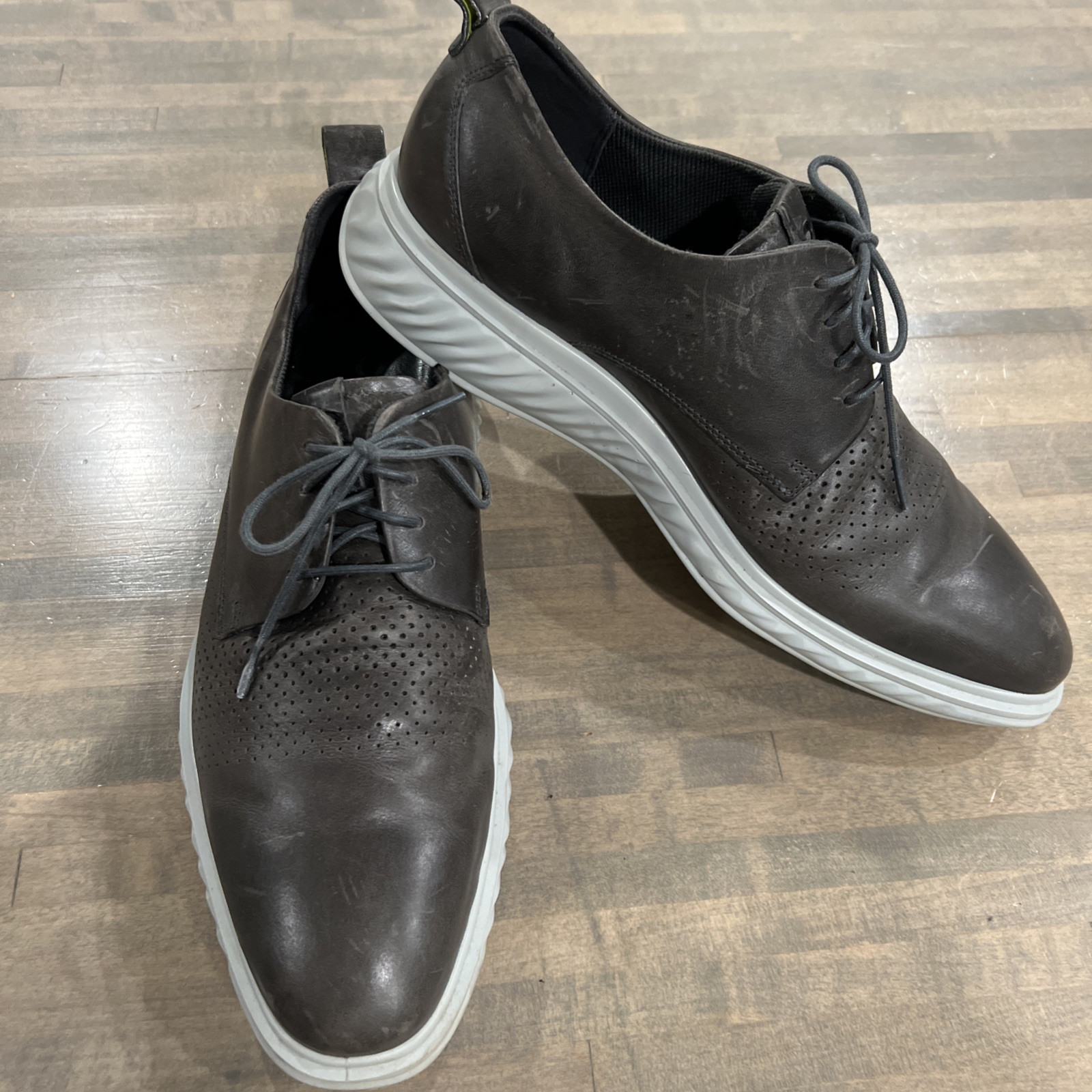 SAOLA Scarpe eleganti derby marrone Ecco St.1 Hybrid uomo taglia 12 EU 46 sneakers casual