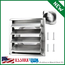 Cenipar 6'' Stainless Steel Dryer Vent Cover, outdoor dryer vent cover with Meta