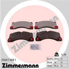 Zimmermann 25007.968.1 brake pad set, disc brake for Porsche